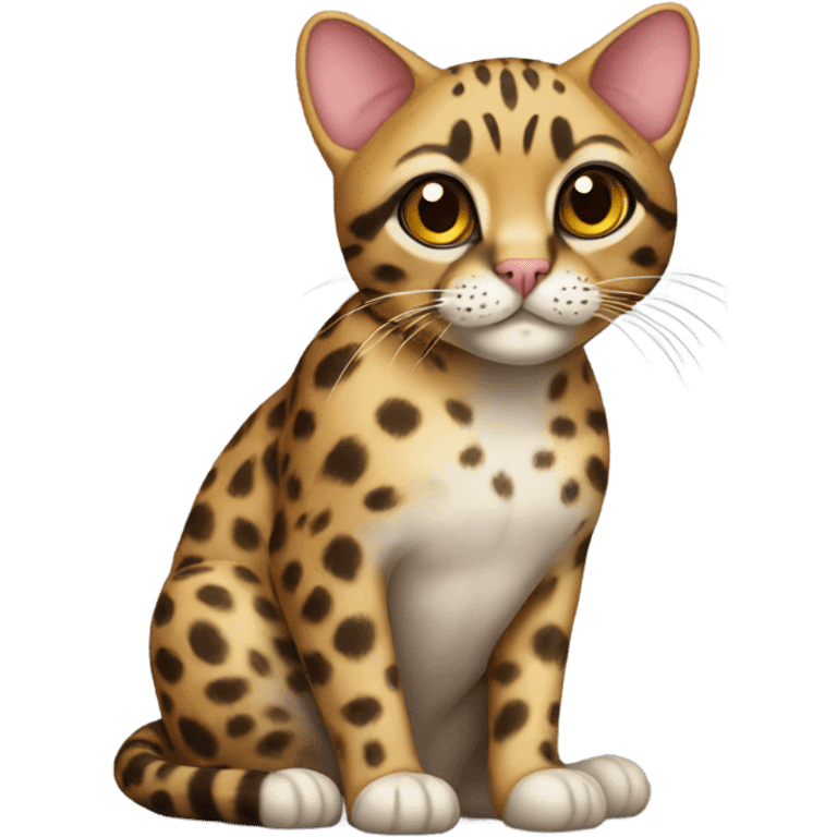 leopard cat sitting emoji