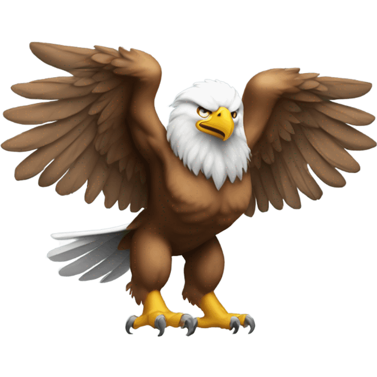 Eagle with muscles emoji