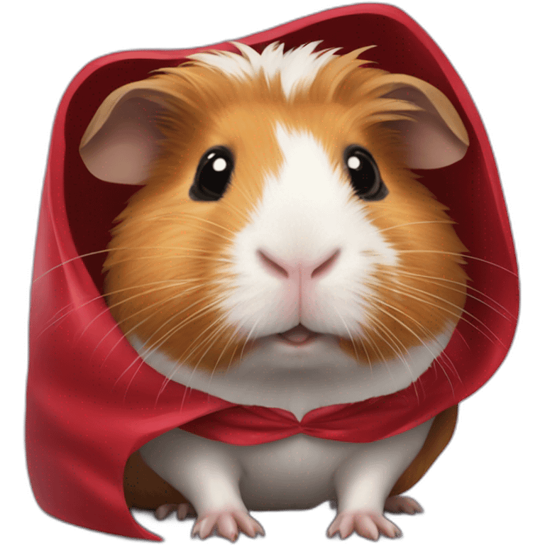 guinea pig with superhero cape emoji