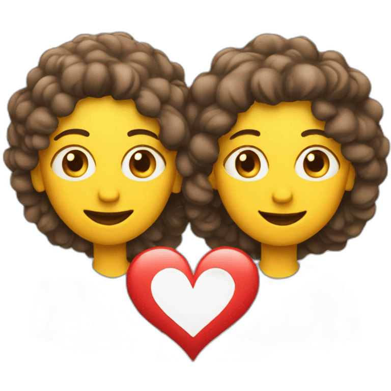 Coeur avec deux personnes emoji