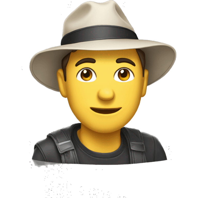 musk on hat emoji