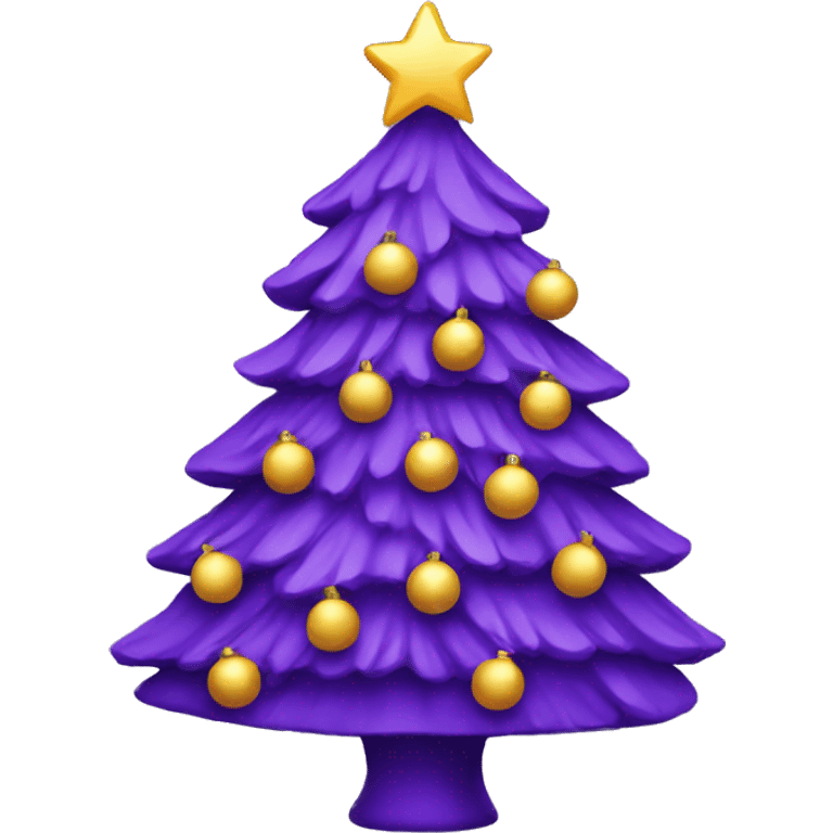 Purple Christmas tree emoji