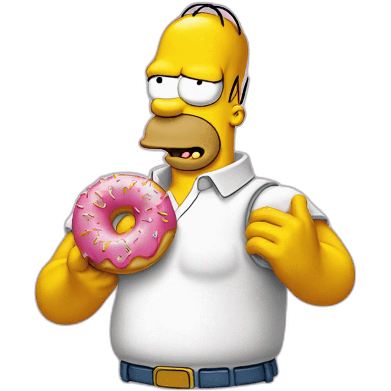 Homer simpson eating a donut emoji