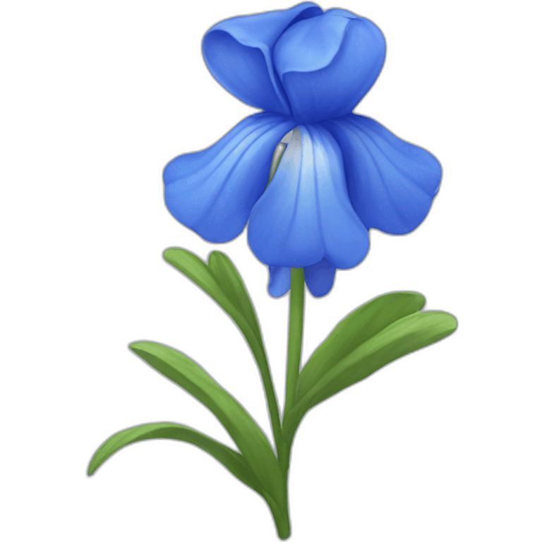 blue bonnet flower emoji