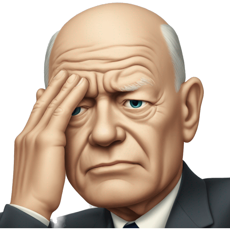 photorealistic Dwight D. Eisenhower makes facepalm emoji