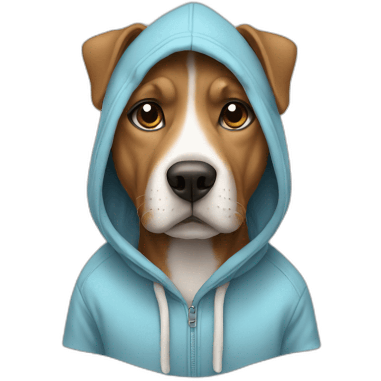 Dog wearing a hoodie  emoji