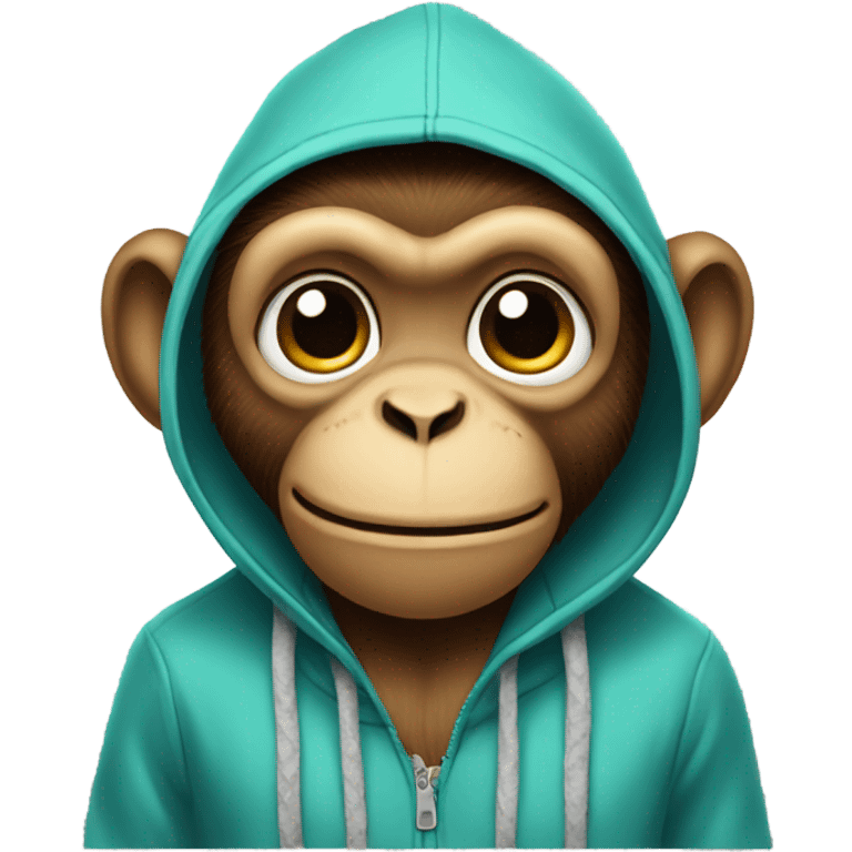 Monkey wearing a hoodie emoji