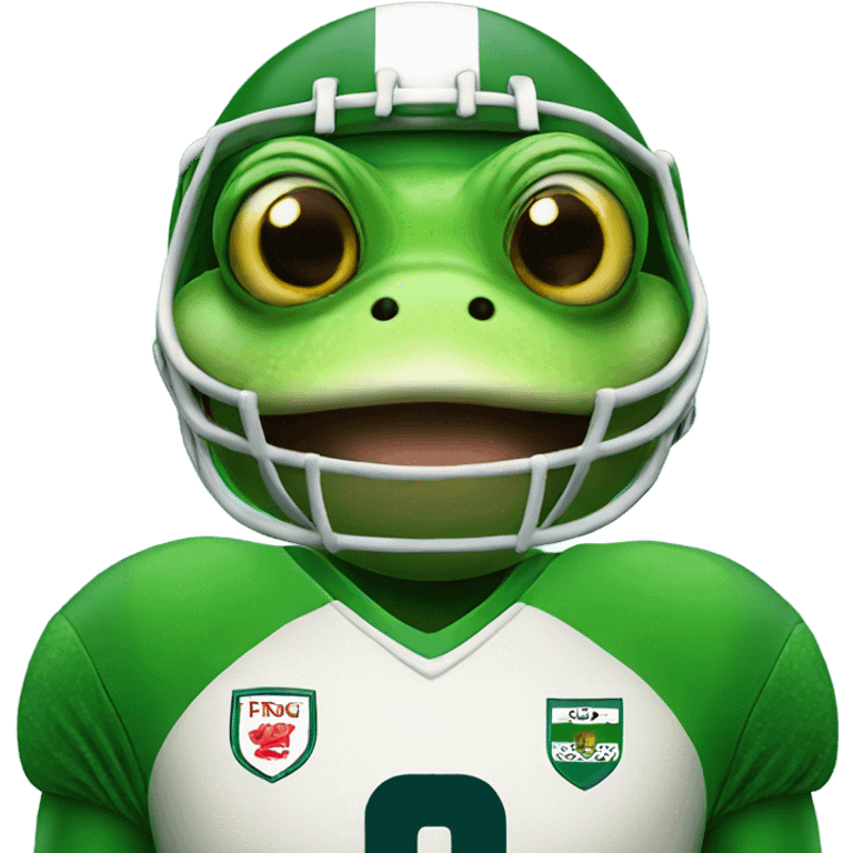 frog in a football kit emoji