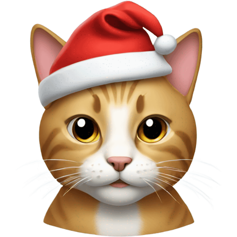 the face of a cat in a Santa hat emoji