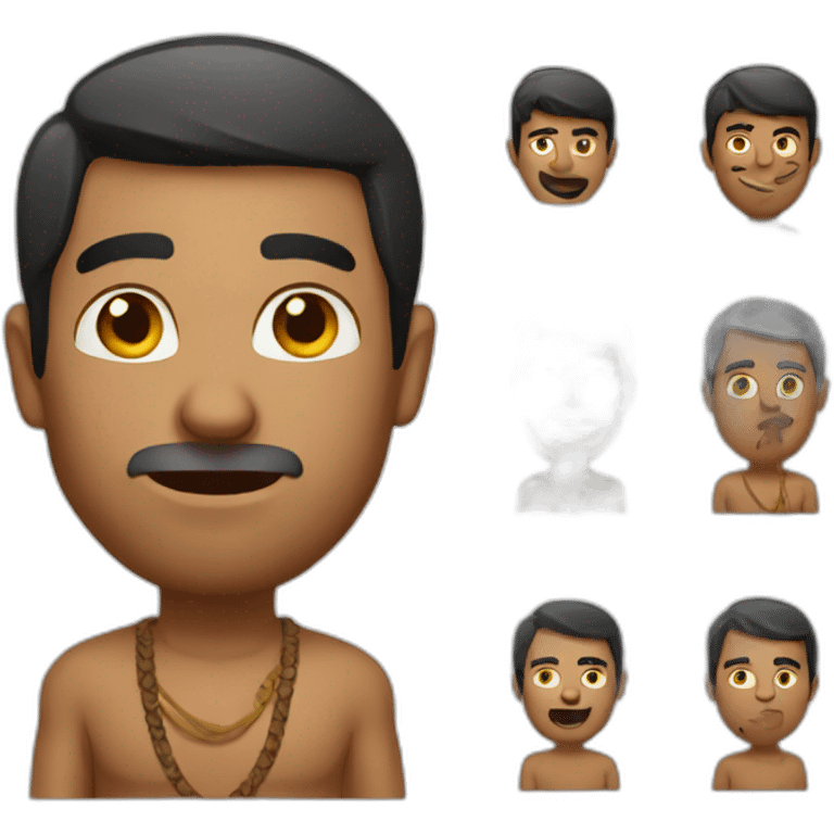 Indian Men with talking front view emoji