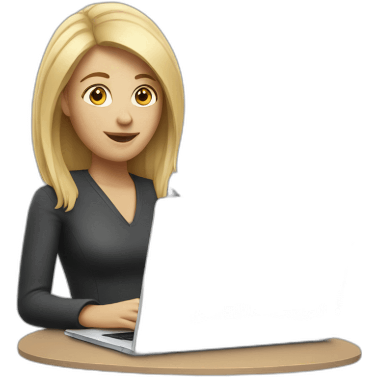 a white woman with laptop emoji