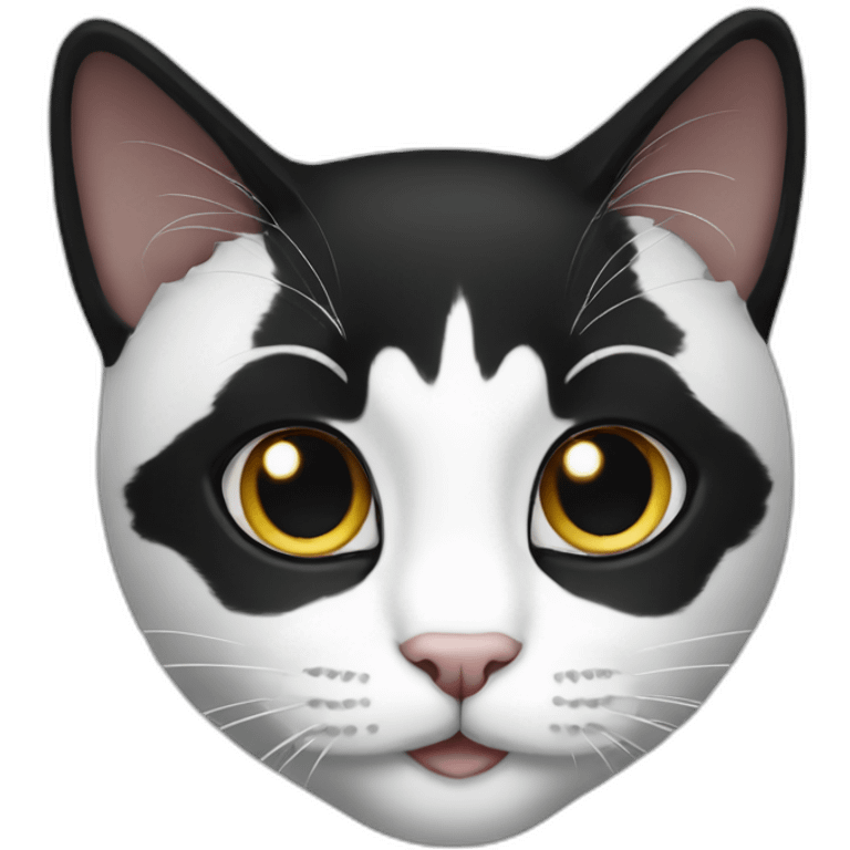 Black and white cat emoji