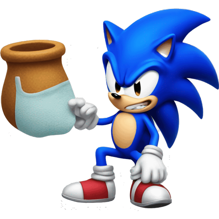 Sonic the hedgehog being sick emoji