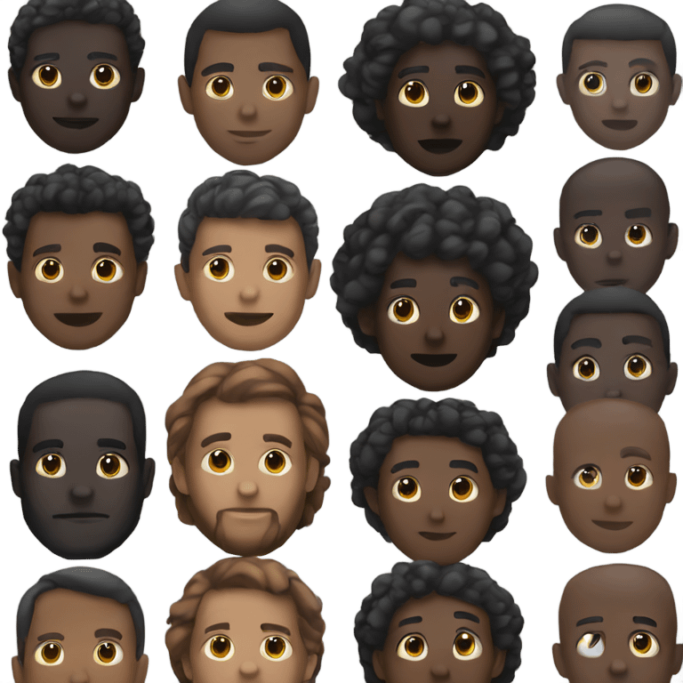 Men darkskin locks emoji