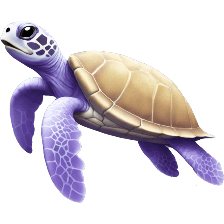 Lavender sea turtle emoji