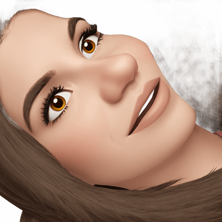 girl with brown hair close-up emoji