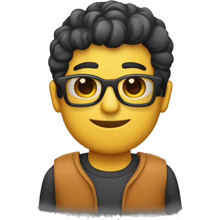 Chico con gafas Con un Pendiente emoji