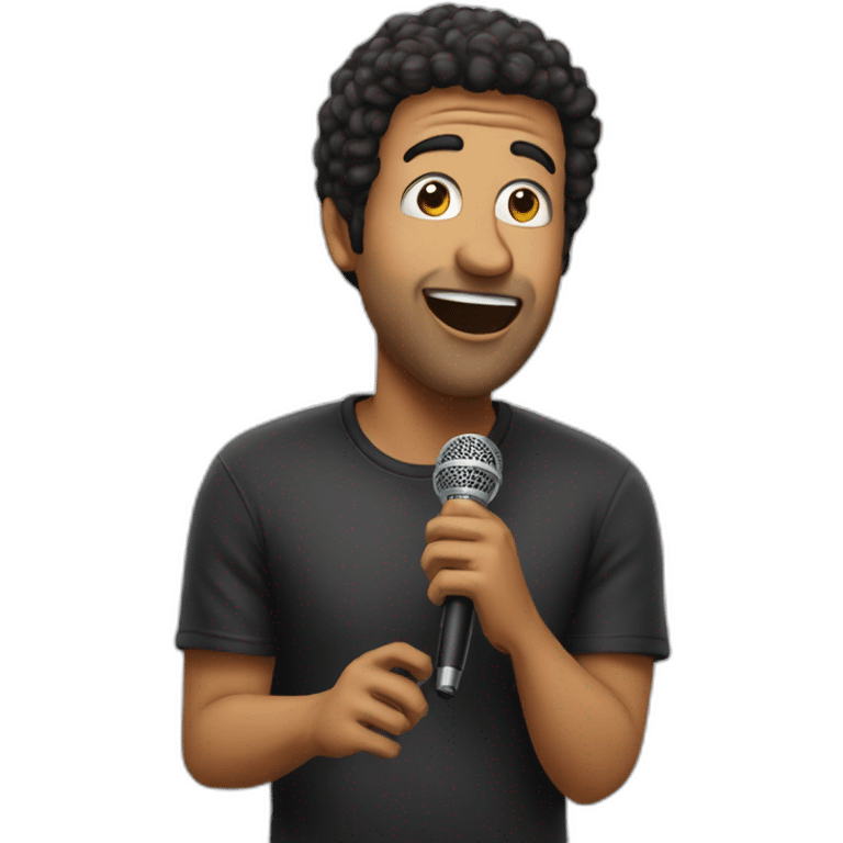 standup comedian with mic emoji