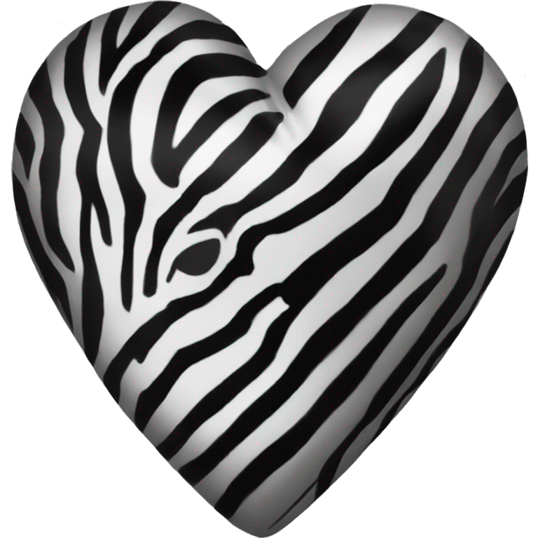 Zebra heart emoji