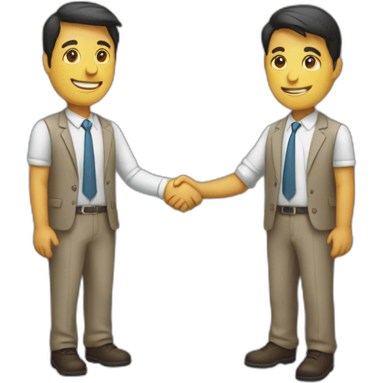 two people shaking hands with each other emoji