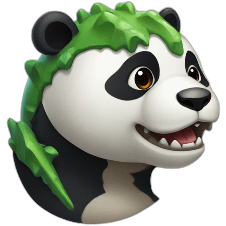 A panda bear mixed with a dinosaur emoji