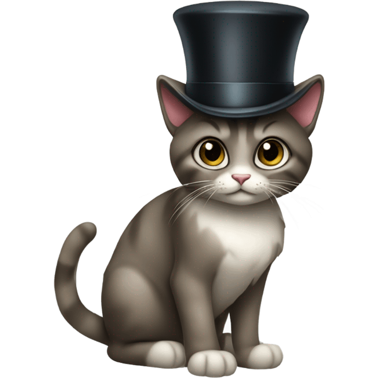 cat in a top hat  emoji