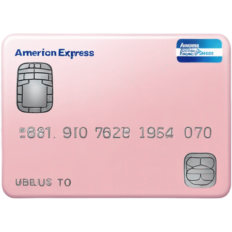 light pink "American express" credit card, glossy finish emoji