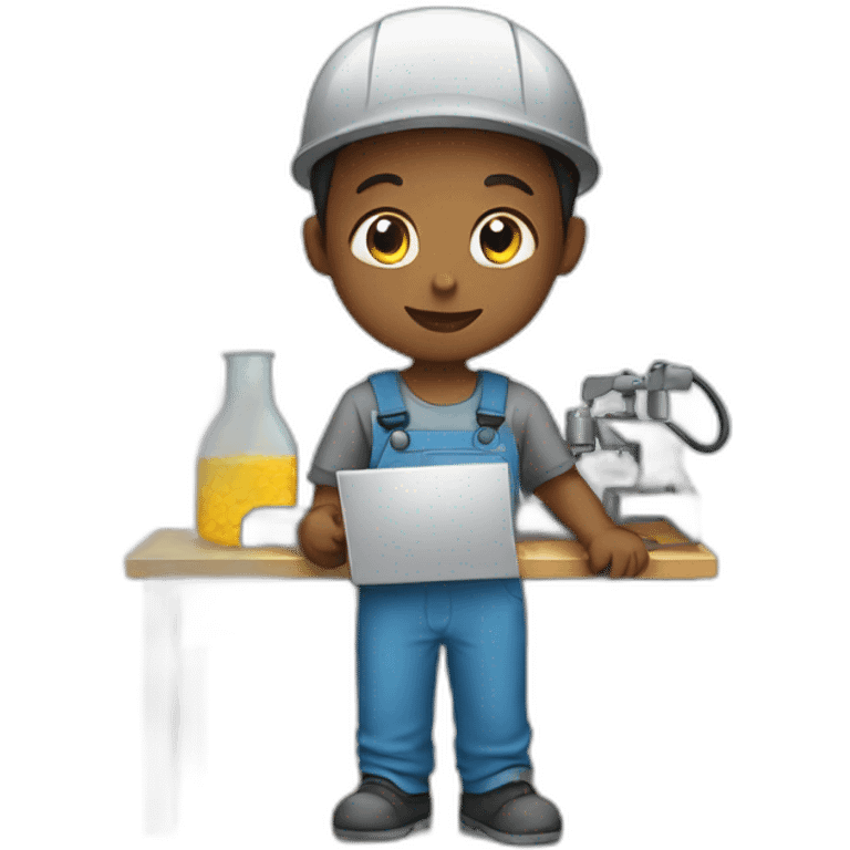 kid working in a factory emoji