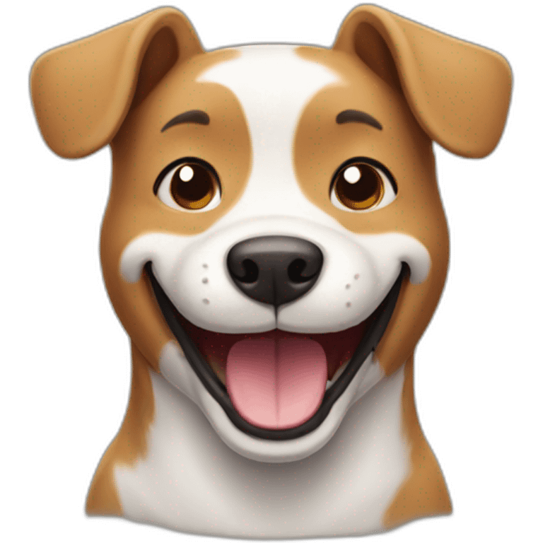 cartoon dog smiling emoji