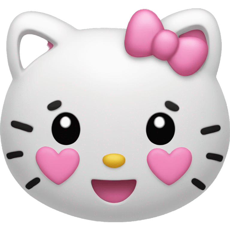 Hello kitty with heart eyes emoji