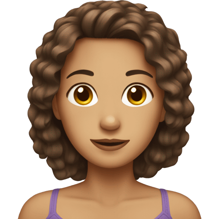 Brown hair spa emoji