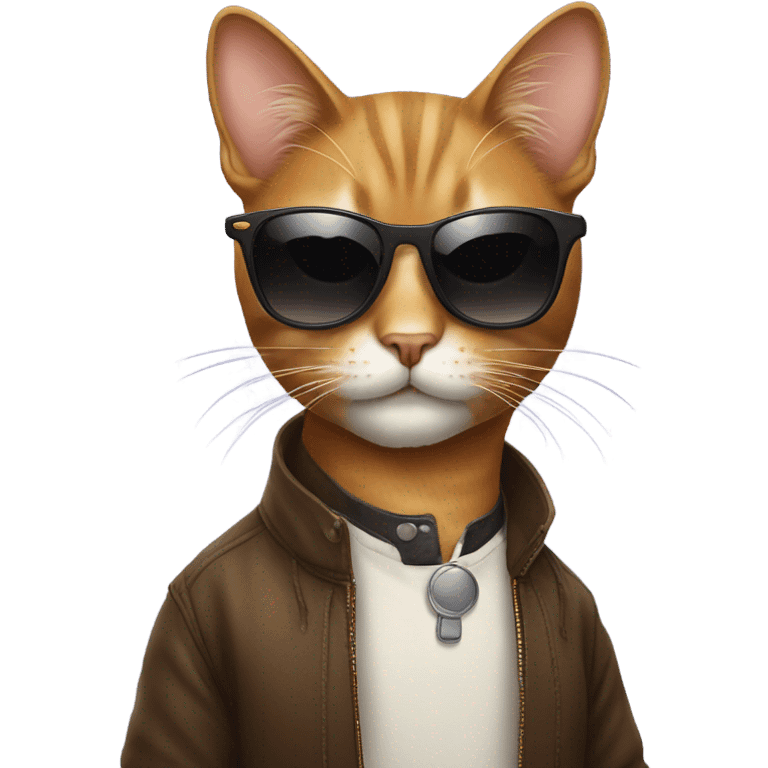 Cat with sunglasses emoji