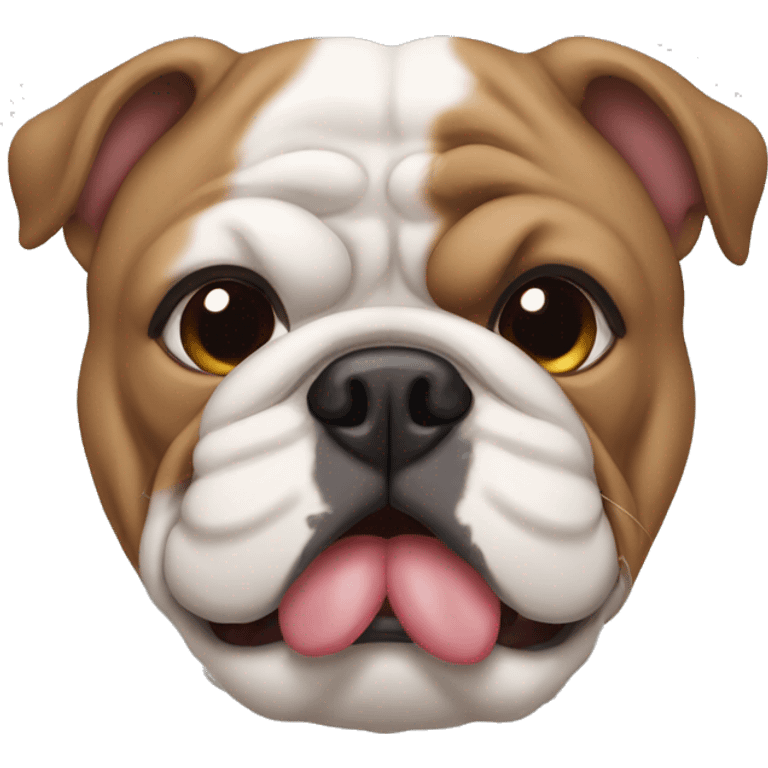 english bulldog mouth closed emoji