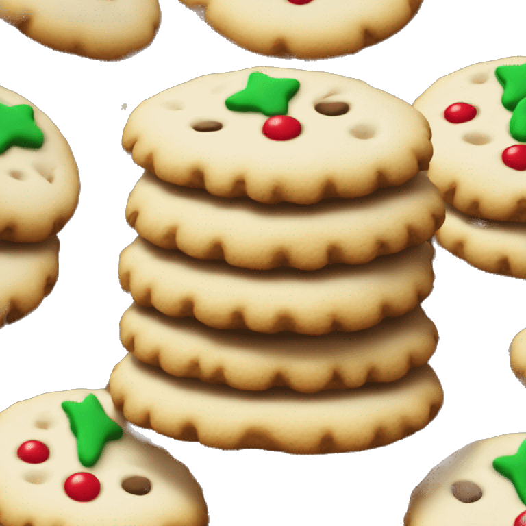 3 Stacked Christmas Themed Cookies emoji