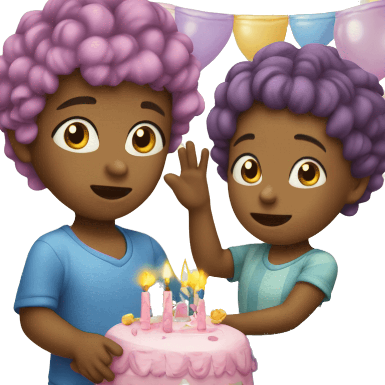 Bebê comemorando aniversário  emoji