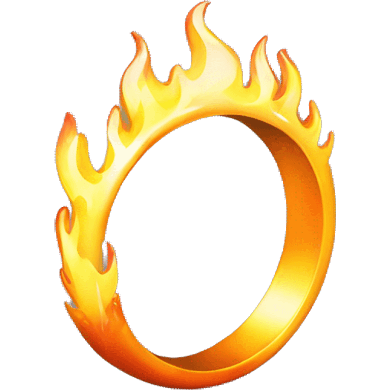 Wedding ring with flames  emoji