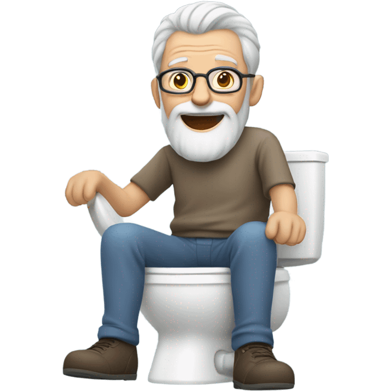 Old man toilet emoji