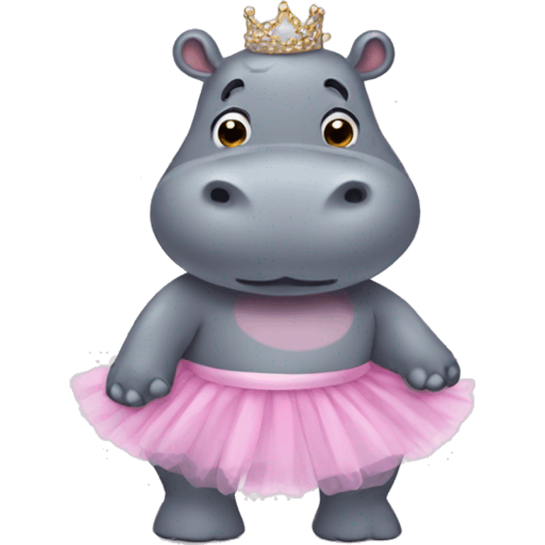 hippo with a tutu emoji