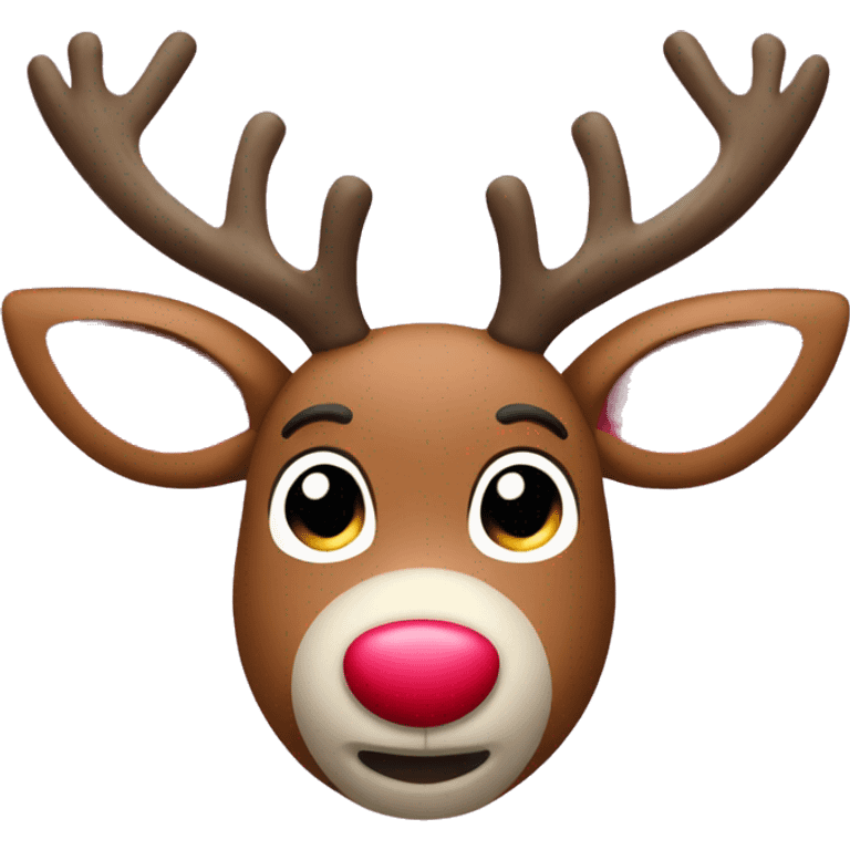 Rudolph the pink nose reindeer  emoji