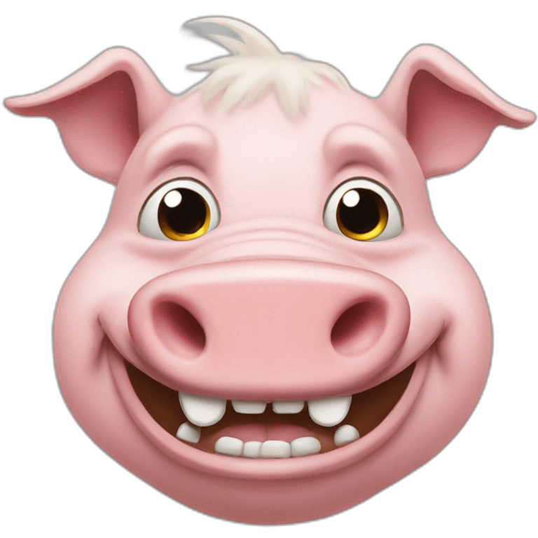 troll face pig emoji