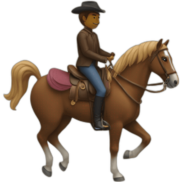 two people on a horse emoji