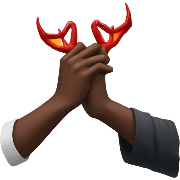 satan holding gods hand emoji