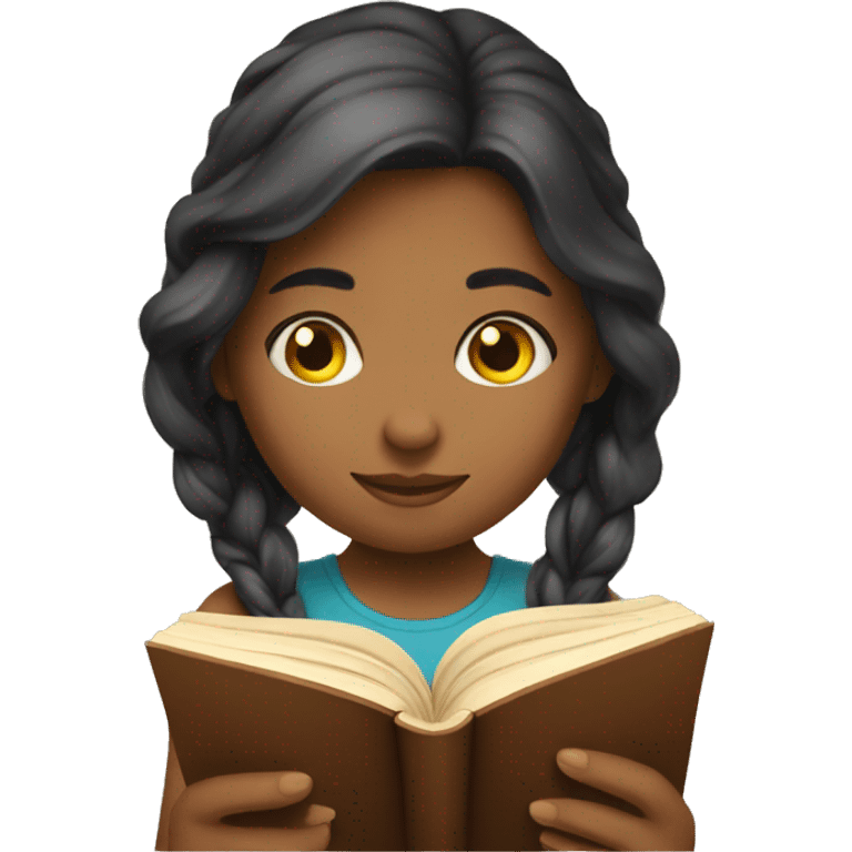 Girl reading a book  emoji