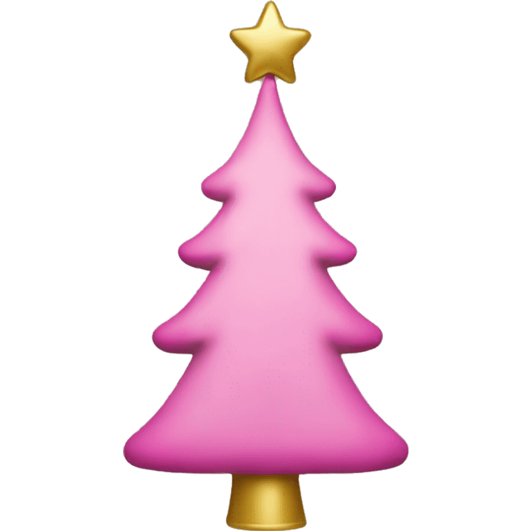 Pink and gold Christmas tree emoji