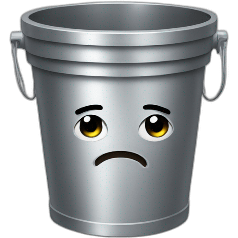 Sad wastebucket  emoji