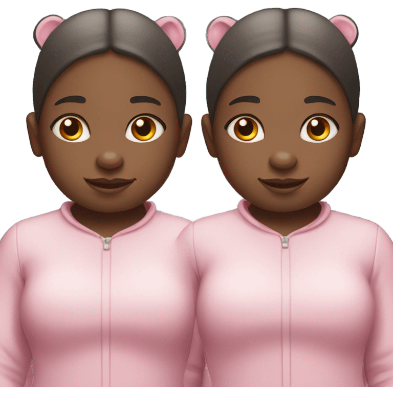 Twin girl hippos  emoji