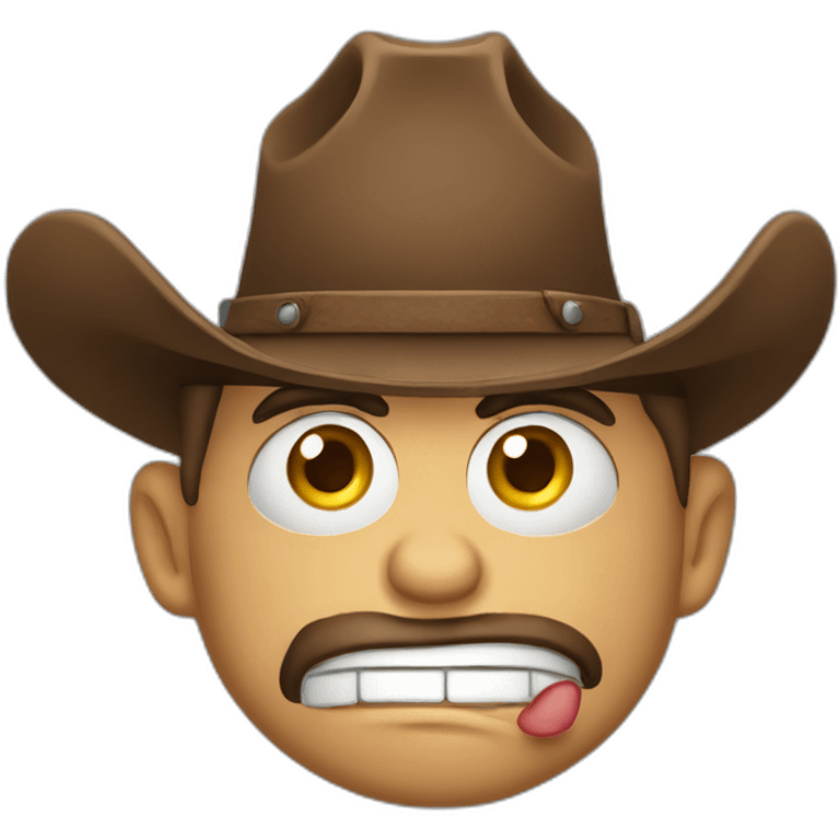 cross eyed drooling silly cowboy emoji