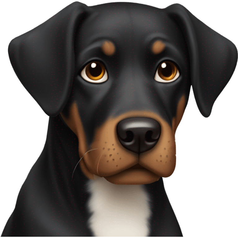 black dog tan markings emoji