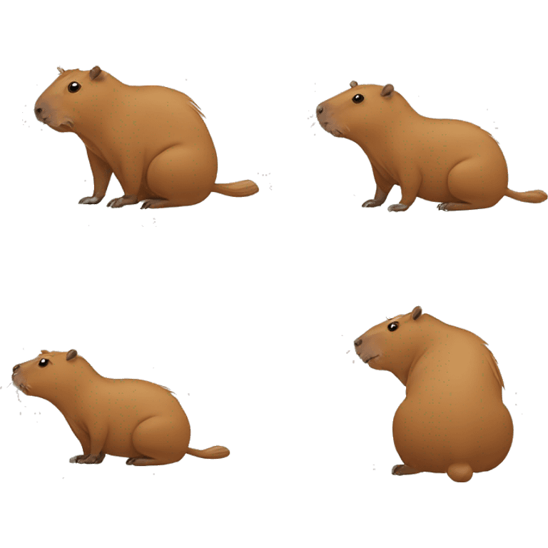 Capybara pooping emoji