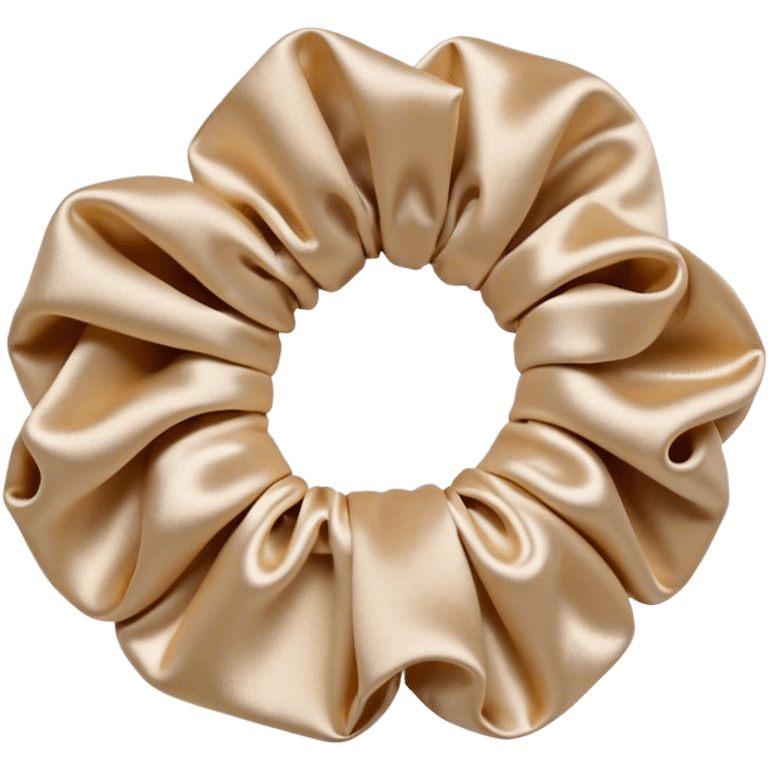 Beige satin scrunchie emoji